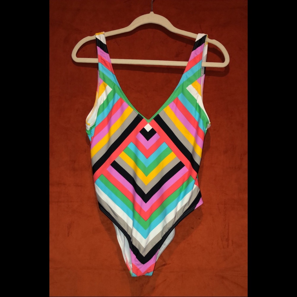 NWOT One-piece Striped Swimsuit